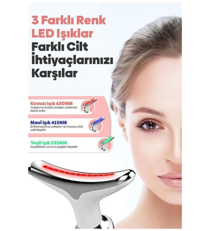 3 Programlı Yüz Ve Boyun Kırışıklık Karşıtı Ve Giderici Ems Güzellik Cihazı